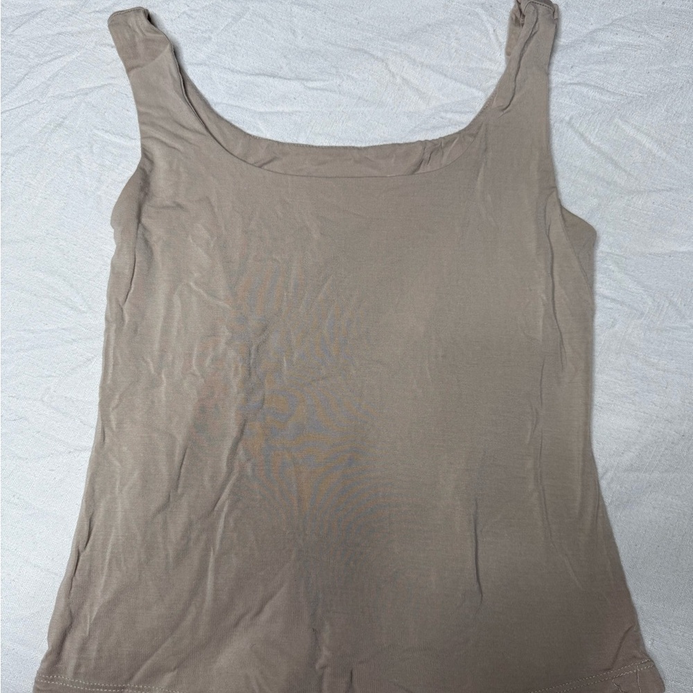 Carly Jean Los Angeles Taupe Tank Top